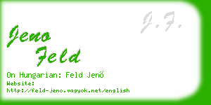 jeno feld business card